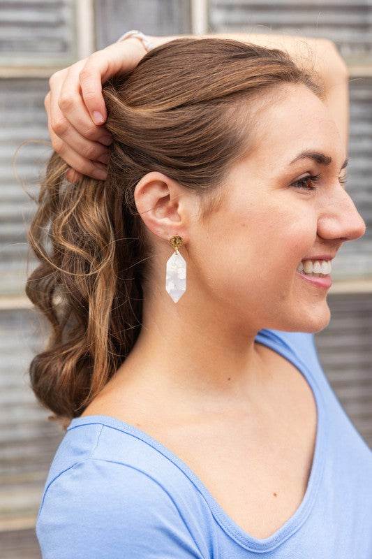 Gemma Earrings - Breezy White - Shop Style & More | Fresh Looks, Everyday Deals & Free Shipping