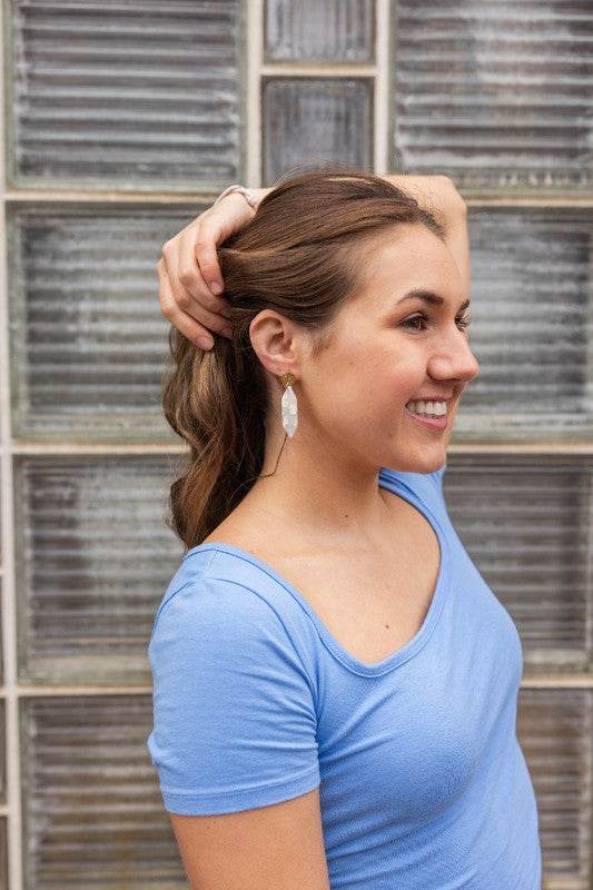 Gemma Earrings - Breezy White - Shop Style & More | Fresh Looks, Everyday Deals & Free Shipping
