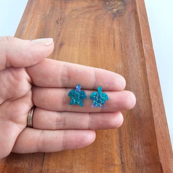 Sea Turtle Studs - Sea Green - Shop Style & More | Fresh Looks, Everyday Deals & Free Shipping