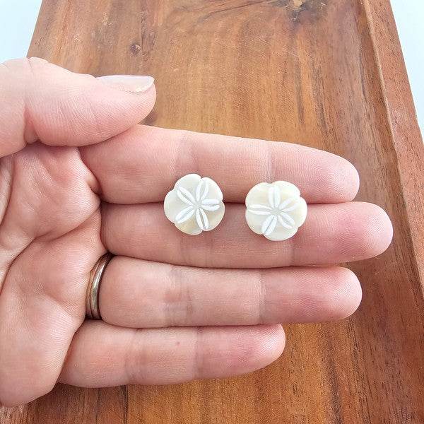 Sand Dollar Studs - Ivory - Shop Style & More | Fresh Looks, Everyday Deals & Free Shipping