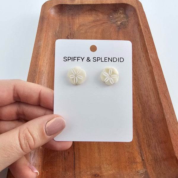 Sand Dollar Studs - Ivory - Shop Style & More | Fresh Looks, Everyday Deals & Free Shipping
