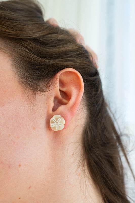 Sand Dollar Studs - Ivory - Shop Style & More | Fresh Looks, Everyday Deals & Free Shipping