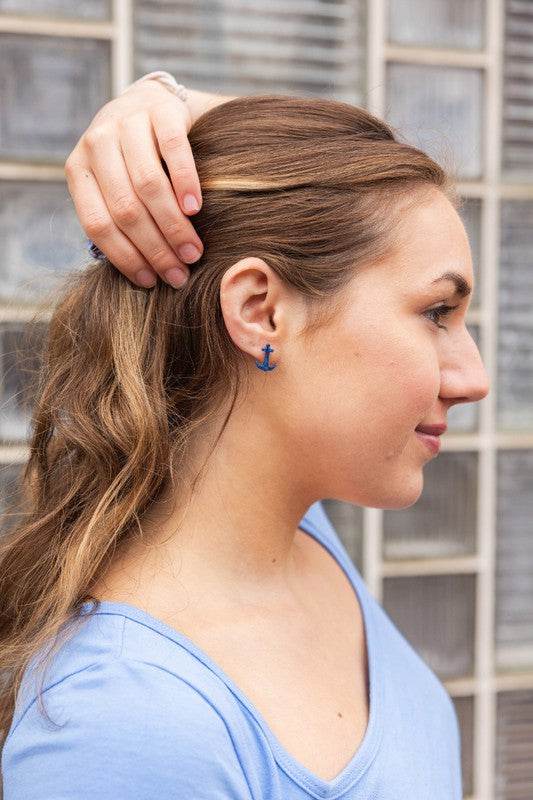 Anchor Studs - Navy - Shop Style & More | Fresh Looks, Everyday Deals & Free Shipping