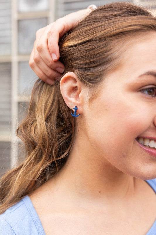 Anchor Studs - Navy - Shop Style & More | Fresh Looks, Everyday Deals & Free Shipping