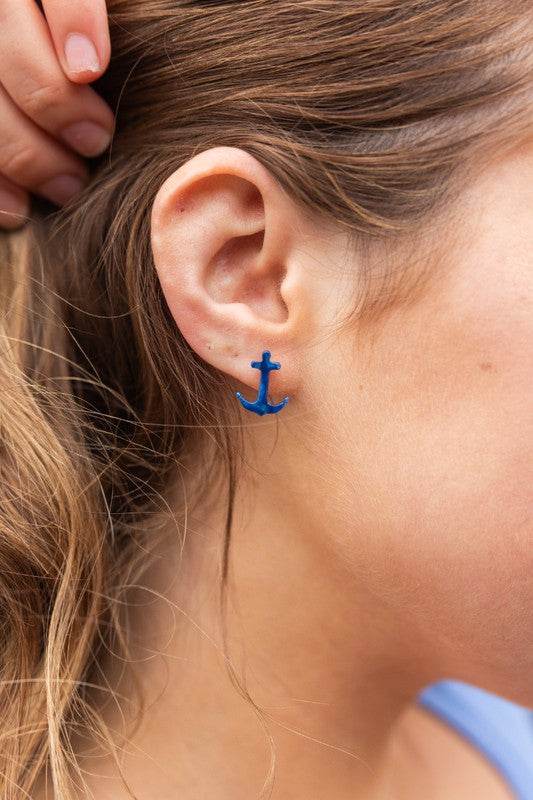 Anchor Studs - Navy - Shop Style & More | Fresh Looks, Everyday Deals & Free Shipping