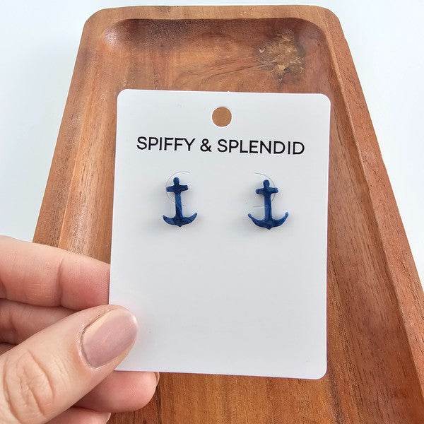 Anchor Studs - Navy - Shop Style & More | Fresh Looks, Everyday Deals & Free Shipping