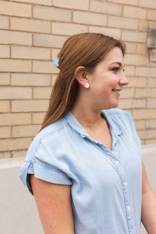 Sophie Studs - Breezy White - Shop Style & More | Fresh Looks, Everyday Deals & Free Shipping