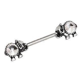 316L Surgical Steel Jeweled Elephant Nipple Bar - Shop Style & More | Fresh Looks, Everyday Deals & Free Shipping