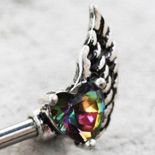 316L Surgical Steel Gothic Winged Heart Nipple Bar - Shop Style & More | Fresh Looks, Everyday Deals & Free Shipping