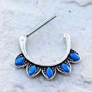 316L Stainless Steel Turquoise Tribal Nipple - Shop Style & More | Fresh Looks, Everyday Deals & Free Shipping