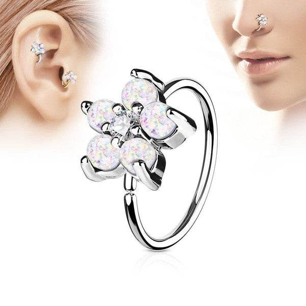 316L Stainless Steel Synthetic Opal Flower Nose - Shop Style & More | Fresh Looks, Everyday Deals & Free Shipping