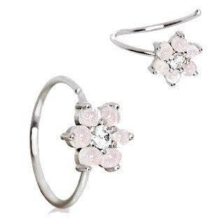316L Stainless Steel Synthetic Opal Flower Nose - Shop Style & More | Fresh Looks, Everyday Deals & Free Shipping