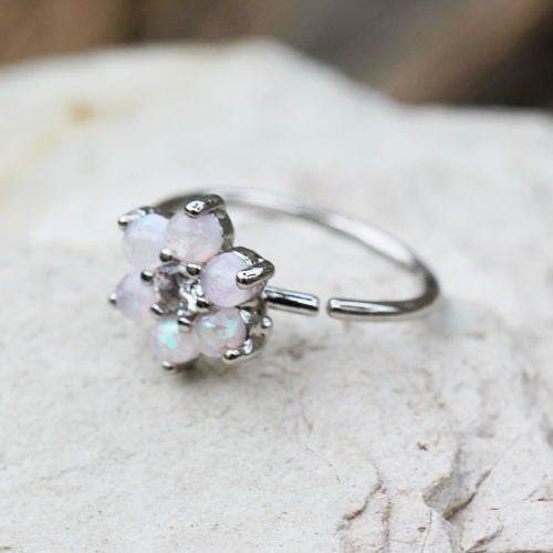 316L Stainless Steel Synthetic Opal Flower Nose - Shop Style & More | Fresh Looks, Everyday Deals & Free Shipping