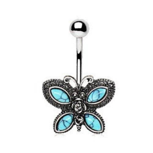 316L Stainless Steel Antique Turquoise Butterfly - Shop Style & More | Fresh Looks, Everyday Deals & Free Shipping
