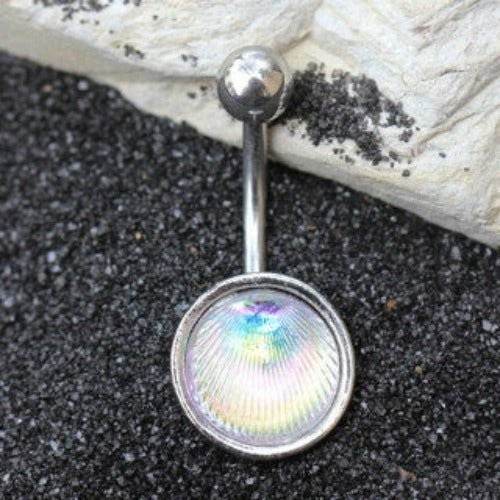 Holographic Shell Navel Ring - Shop Style & More | Fresh Looks, Everyday Deals & Free Shipping