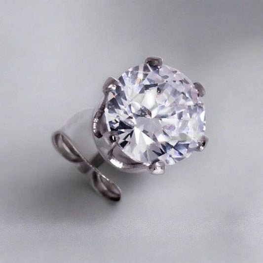 Pair of .925 Sterling Silver Clear Round CZ Stud - Shop Style & More | Fresh Looks, Everyday Deals & Free Shipping