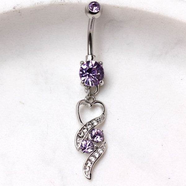 316L Surgical Steel Gemmed Navel Ring with - Shop Style & More | Fresh Looks, Everyday Deals & Free Shipping