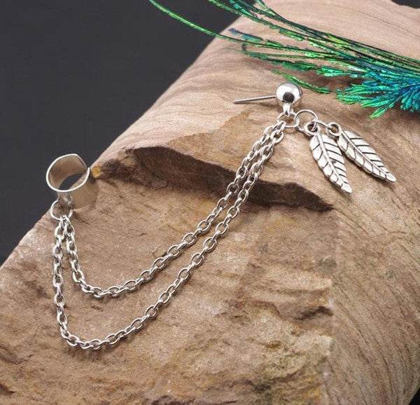 Silver Dangle Ear Cuff Clip Stud Wrap Earring - Shop Style & More | Fresh Looks, Everyday Deals & Free Shipping