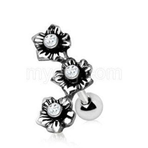 316L Stainless Steel Triple Flower Cartilage - Shop Style & More | Fresh Looks, Everyday Deals & Free Shipping