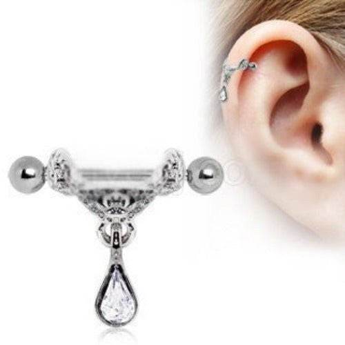 Celtic Floral Tiara Ear Cuff with Tear Drop Dangle - Shop Style & More | Fresh Looks, Everyday Deals & Free Shipping