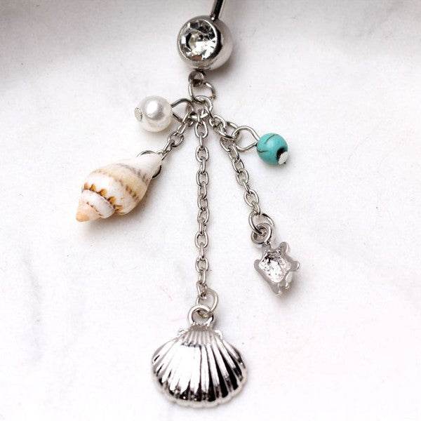 Beach Charms Dangle Navel Ring Belly Ring 10 mm - Shop Style & More | Fresh Looks, Everyday Deals & Free Shipping