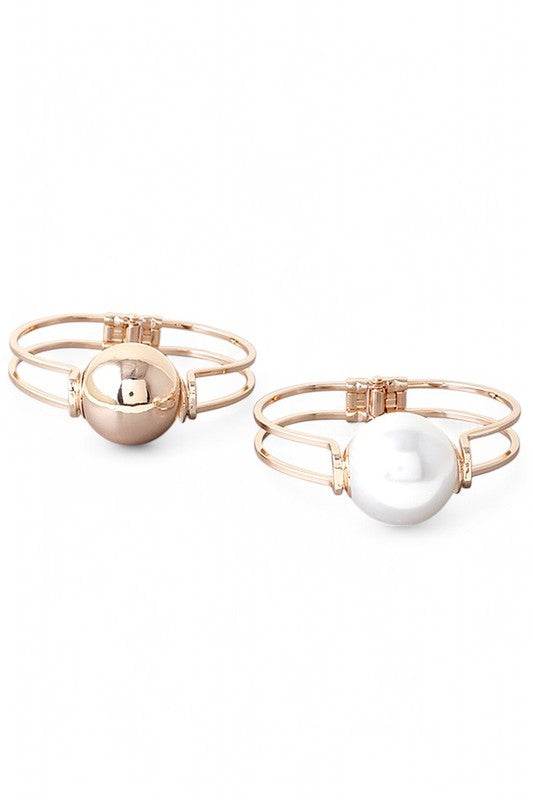 Iconic Large Pearl Hinged Bangle - Shop Style & More | Fresh Looks, Everyday Deals & Free Shipping
