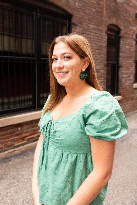 Leilani Earrings - Dark Green - Shop Style & More | Fresh Looks, Everyday Deals & Free Shipping