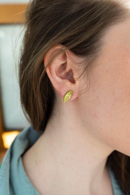 Leaf Studs - Fern Green - Shop Style & More | Fresh Looks, Everyday Deals & Free Shipping