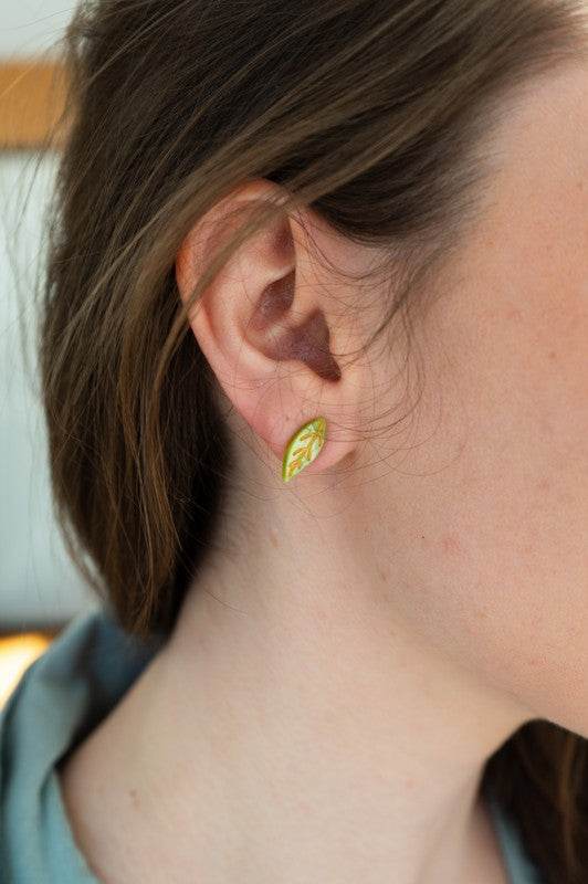 Leaf Studs - Fern Green - Shop Style & More | Fresh Looks, Everyday Deals & Free Shipping