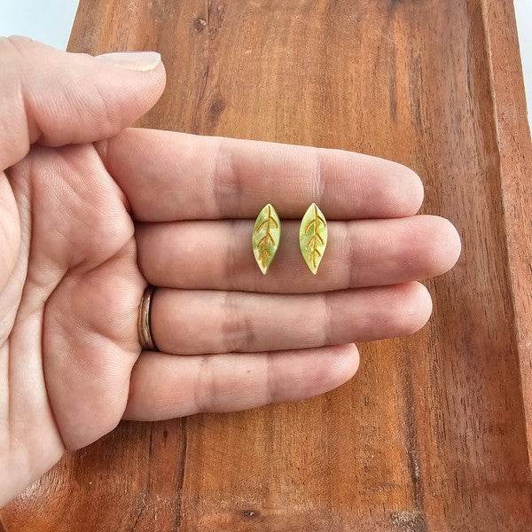 Leaf Studs - Fern Green - Shop Style & More | Fresh Looks, Everyday Deals & Free Shipping