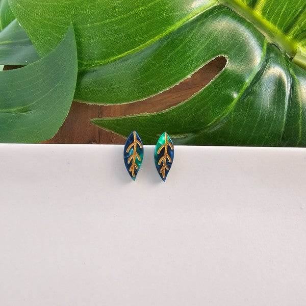 Leaf Studs - Dark Green - Shop Style & More | Fresh Looks, Everyday Deals & Free Shipping