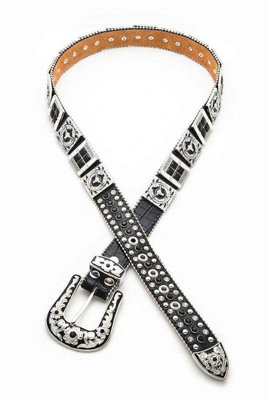 Long Horn Concho Crystal Western Belt - Shop Style & More | Fresh Looks, Everyday Deals & Free Shipping