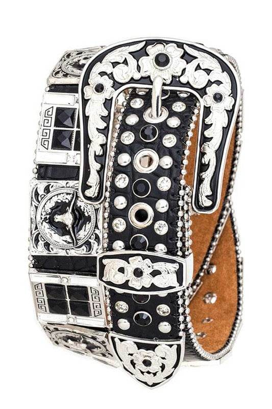 Long Horn Concho Crystal Western Belt - Shop Style & More | Fresh Looks, Everyday Deals & Free Shipping