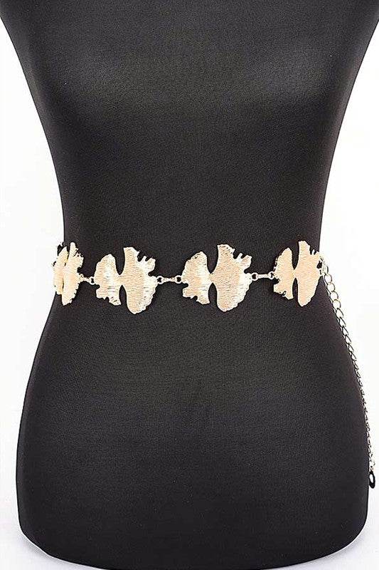 Organic Leaf Cutout Fashion Chain Belt - Shop Style & More | Fresh Looks, Everyday Deals & Free Shipping