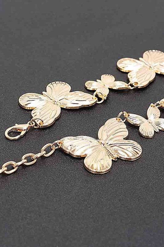 Textured Butterfly Metal Chain Belt - Shop Style & More | Fresh Looks, Everyday Deals & Free Shipping