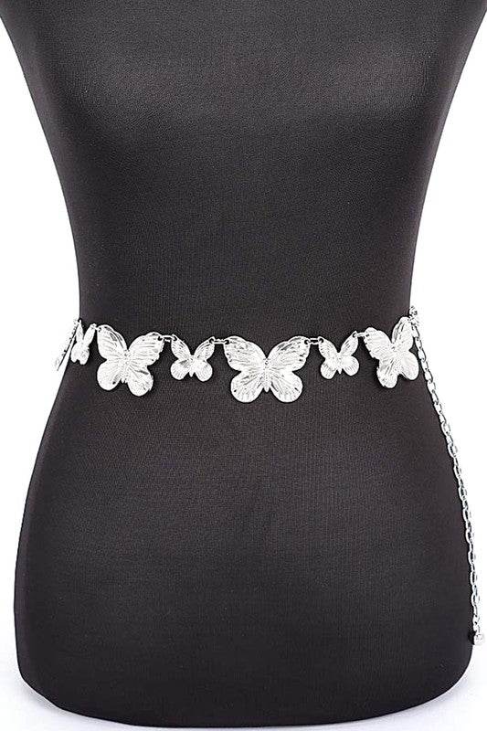 Textured Butterfly Metal Chain Belt - Shop Style & More | Fresh Looks, Everyday Deals & Free Shipping