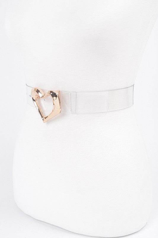 Plus Size Hammered Heart Shape Transparent Belt - Shop Style & More | Fresh Looks, Everyday Deals & Free Shipping