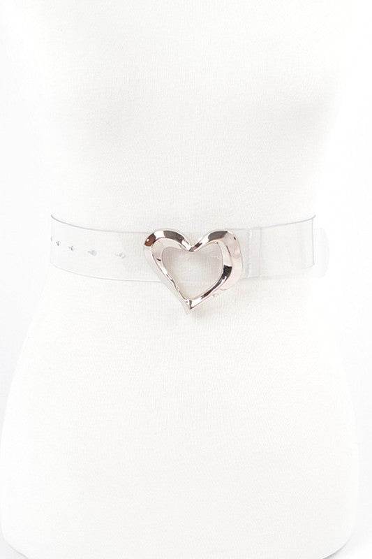 Plus Size Hammered Heart Shape Transparent Belt - Shop Style & More | Fresh Looks, Everyday Deals & Free Shipping