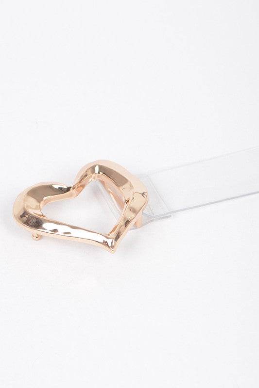 Plus Size Hammered Heart Shape Transparent Belt - Shop Style & More | Fresh Looks, Everyday Deals & Free Shipping