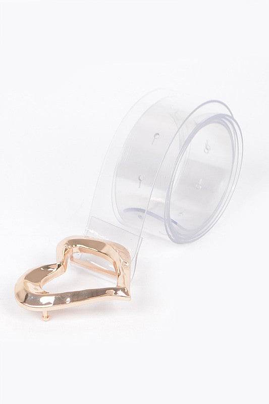 Plus Size Hammered Heart Shape Transparent Belt - Shop Style & More | Fresh Looks, Everyday Deals & Free Shipping