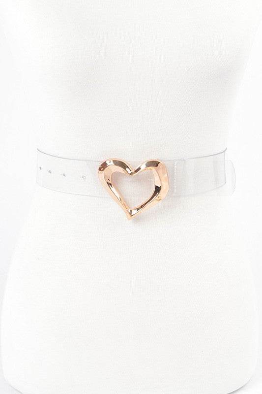 Plus Size Hammered Heart Shape Transparent Belt - Shop Style & More | Fresh Looks, Everyday Deals & Free Shipping