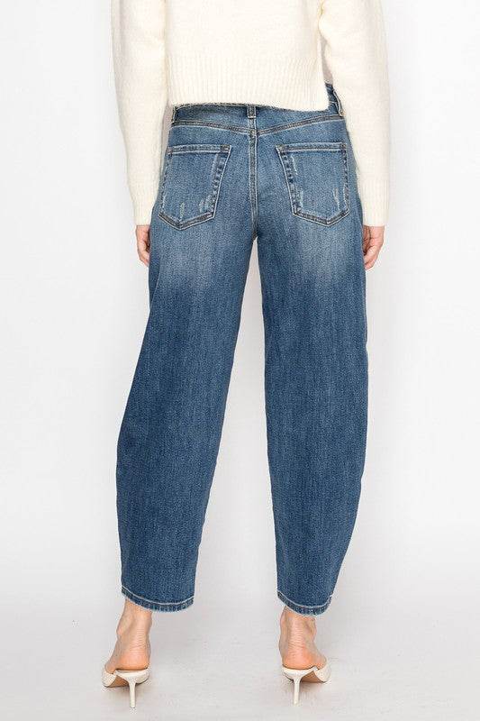 HIGH RISE RELAXED BARREL JEANS - Shop Style & More | Fresh Looks, Everyday Deals & Free Shipping