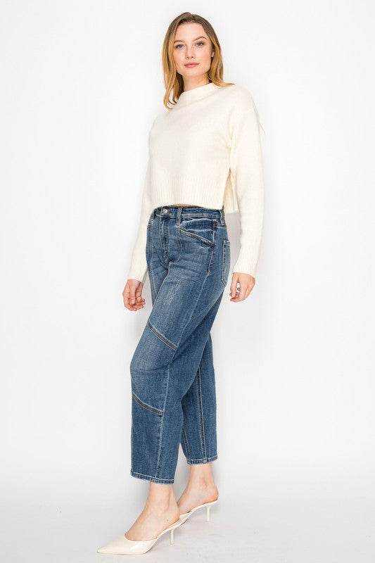 HIGH RISE RELAXED BARREL JEANS - Shop Style & More | Fresh Looks, Everyday Deals & Free Shipping