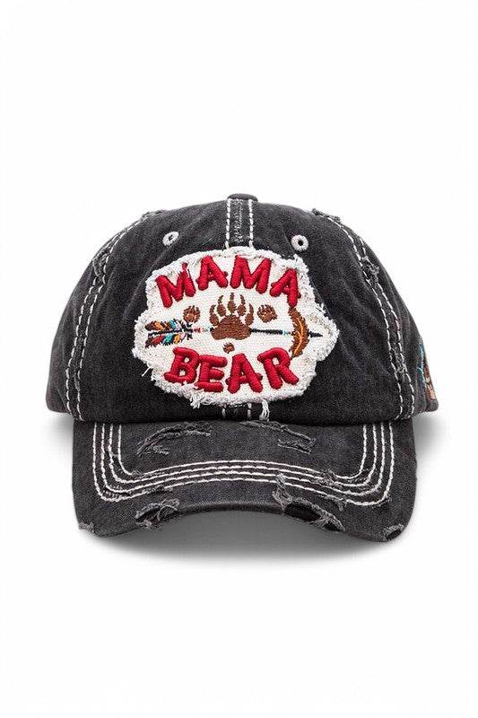 MAMA Bear Embroidered Vintage Cotton Cap - Shop Style & More | Fresh Looks, Everyday Deals & Free Shipping