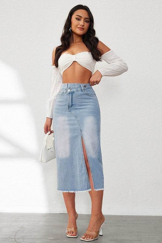 WOMEN FASHION DENIM SKIRT - Shop Style & More | Fresh Looks, Everyday Deals & Free Shipping