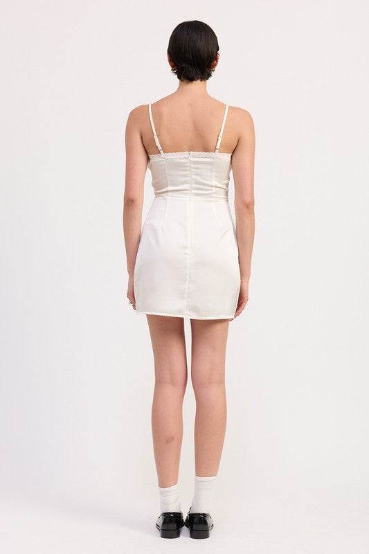 MINI SATIN EMBROIDERY DRESS - Shop Style & More | Fresh Looks, Everyday Deals & Free Shipping