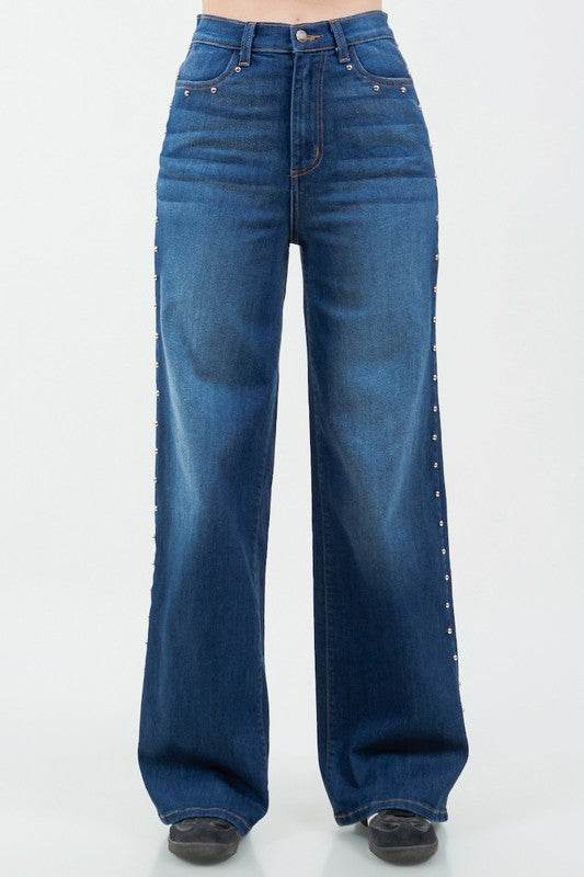 Camila Studded Wide Leg Jean - Shop Style & More | Fresh Looks, Everyday Deals & Free Shipping
