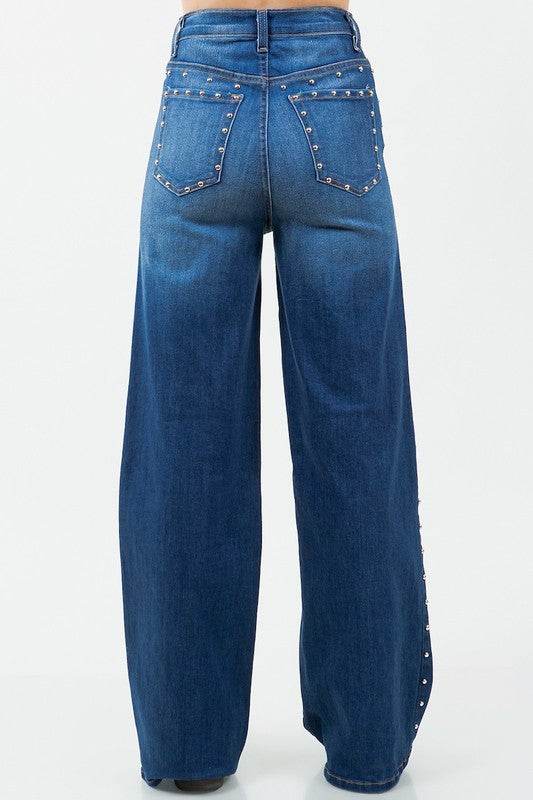 Camila Studded Wide Leg Jean - Shop Style & More | Fresh Looks, Everyday Deals & Free Shipping