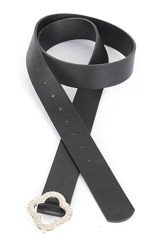 Plus Size Clover Crystal Buckle Belt - Shop Style & More | Fresh Looks, Everyday Deals & Free Shipping