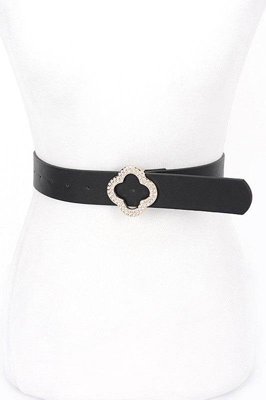 Plus Size Clover Crystal Buckle Belt - Shop Style & More | Fresh Looks, Everyday Deals & Free Shipping